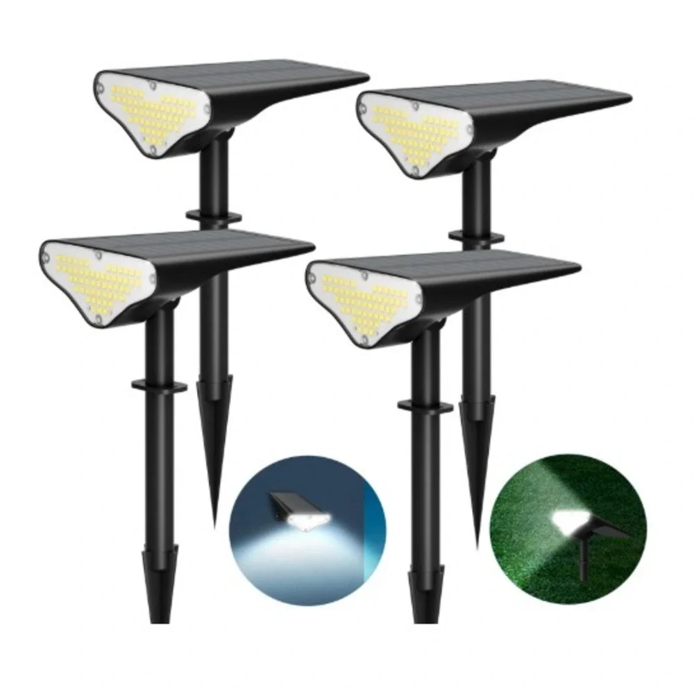 Solar Spot Lights Outdoor 4 count Solar Landscape Spotlights Solar Spotlight